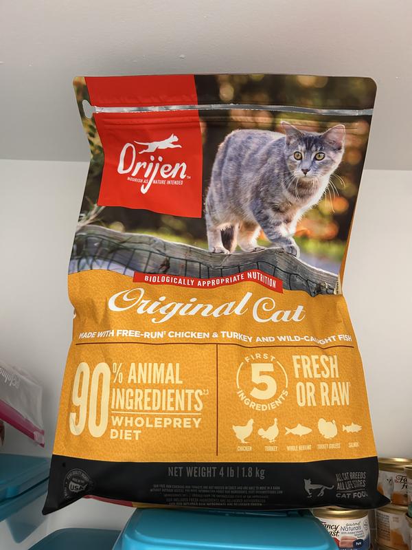 ORIJEN Original Grain-Free High-Protein Premium Dry Cat Food, 7-lb