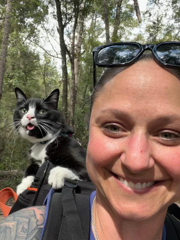 We are getting use to the heat but he loved being able to come along!