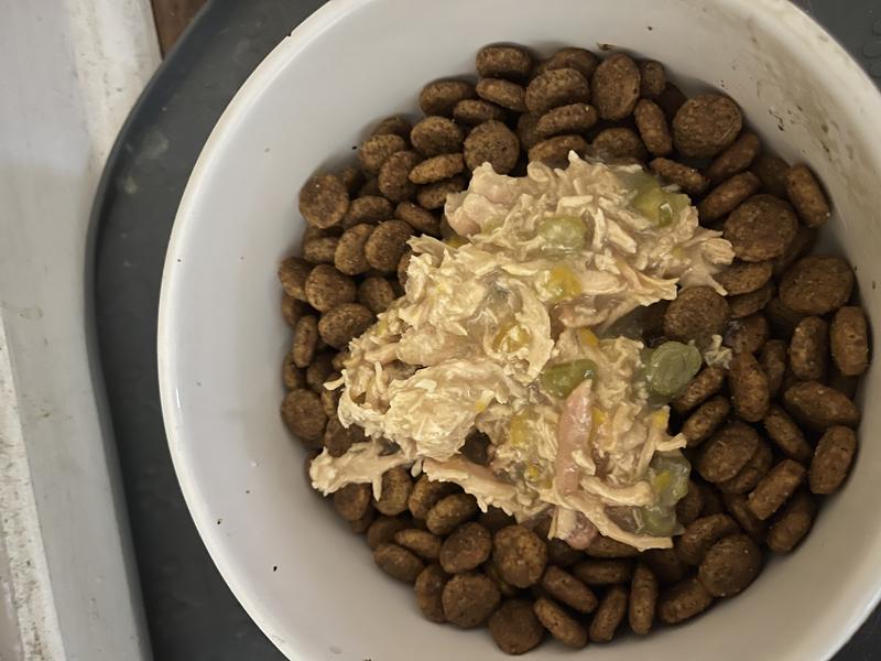 it's not a huge amount in the package, so i add it as a topper onto her food