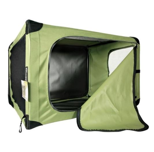 What is the crate bottom made of? My dog chews up anything pillow like