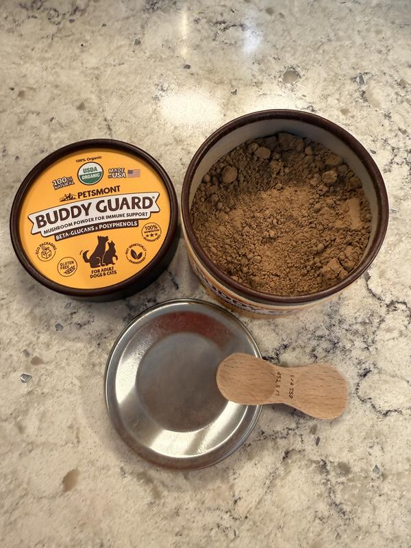 Powder with lid and scoop