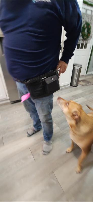 Adjustable waist strap, fits size 38 waist, with about an 2-2.5 inches to spare. Can also be worn as a crossbody.