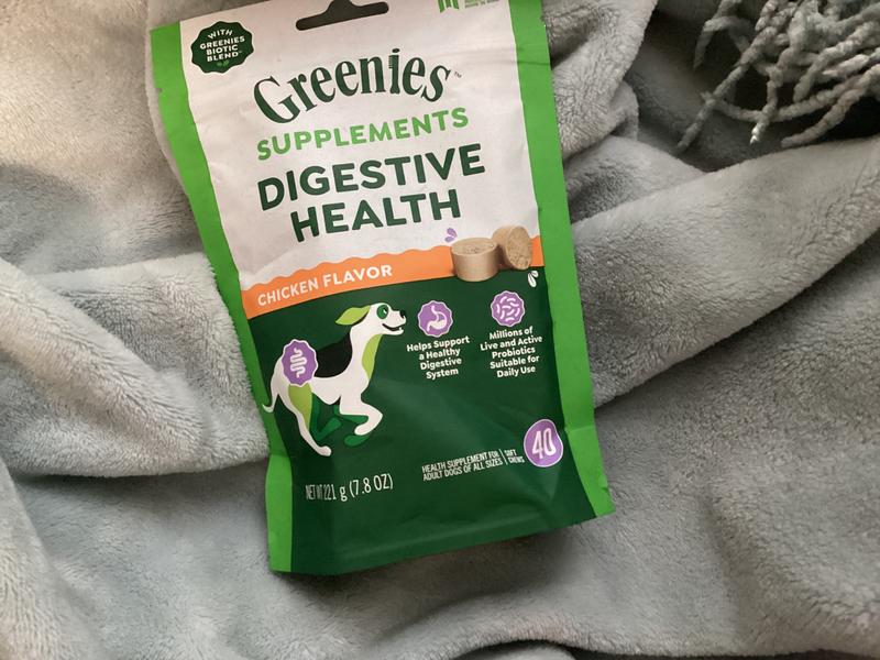 Greenies Digestive Health Chicken Flavored Soft Chew Digestive Supplement for Dogs