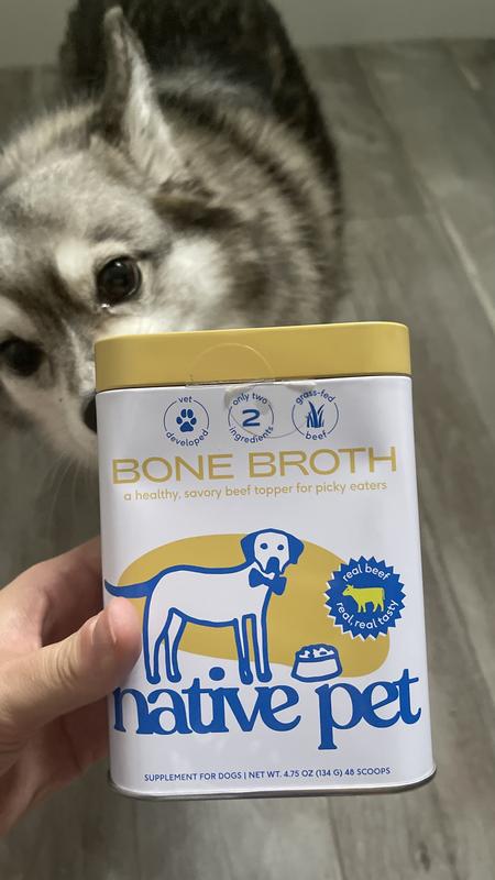Native Pet Beef Bone Broth Powder Grain-Free Dog Food Topper