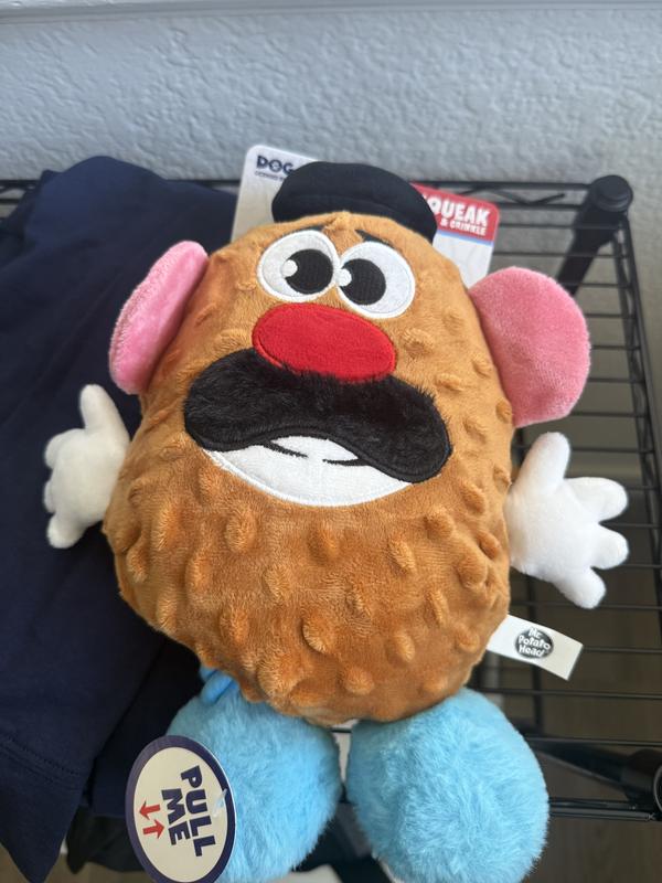 HASBRO Mr.Potato Head Squeaky & Crinkle Plush Dog Toy, Brown/Blue/Black,  11-in - Chewy.com