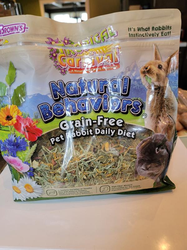 BROWN S Tropical Carnival Natural Behaviors Grain Free Daily Diet Rabbit Food 4 lb bag Chewy