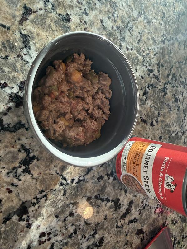 Our dogs bowl with this dog food. You can really see the food and texture.