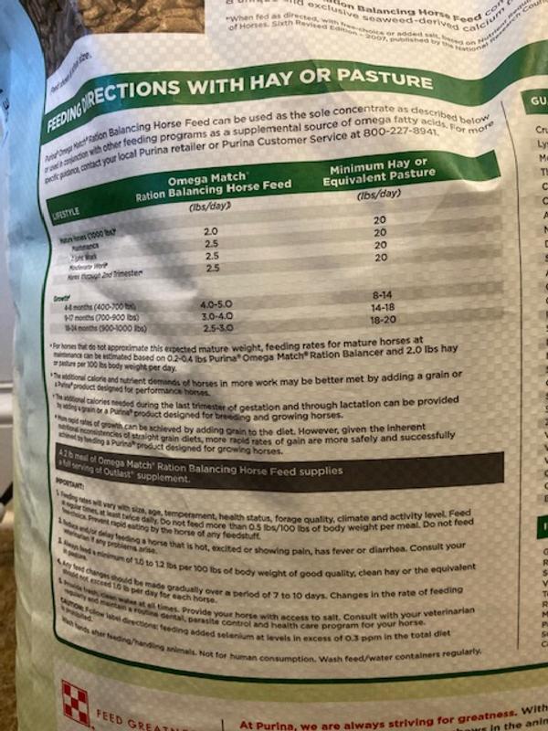 Feeding Instructions