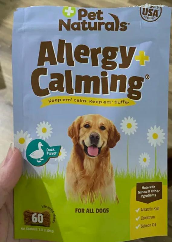 Pet Naturals Allergy Calming Soft Chew Supplement for Dogs 60 Count