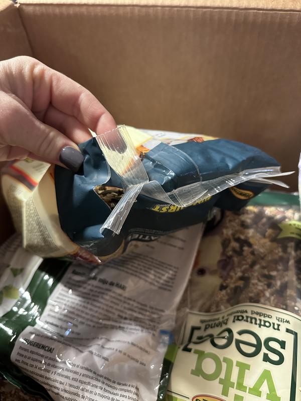 Open corner of the bag