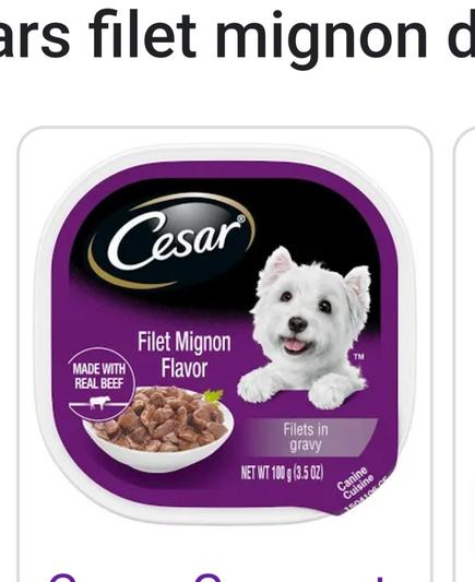 Cesar filet mignon 2024 dog food review