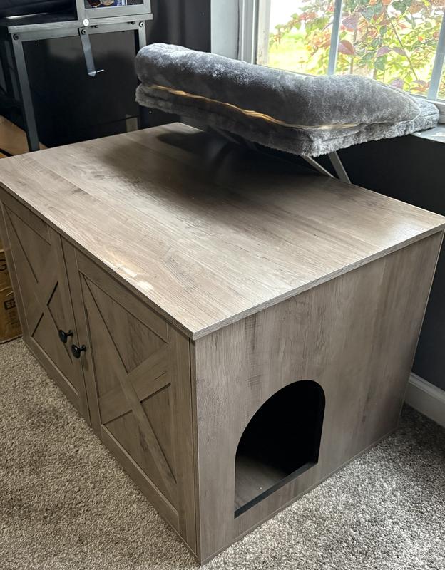 Out of Stock - FEANDREA Furniture Style Barn Door End Table Cat Litter ...