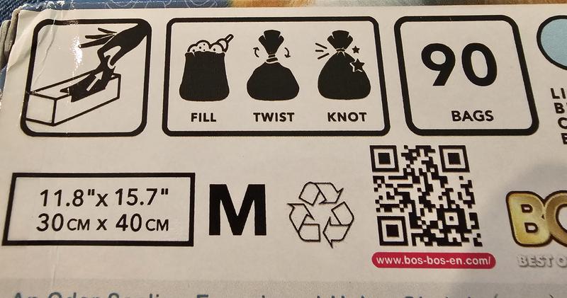 Instructions on sealing bag after use