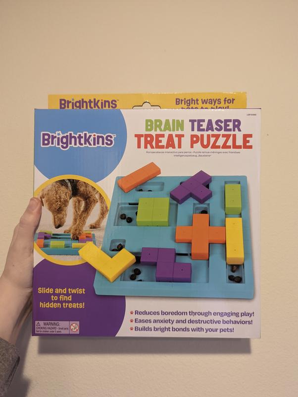 Brightkins Brain Teaser Treat Puzzle Dog Toy