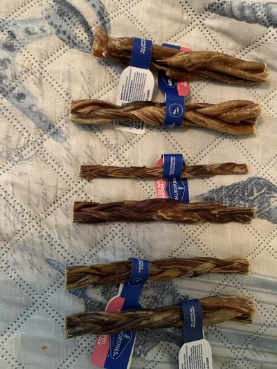 Barkworthies 6-in Smoked Braided Pork Pizzle Dog Chews, 5 count