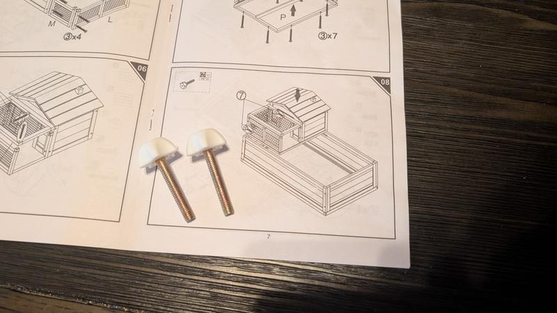 Illegible directions, extra pieces