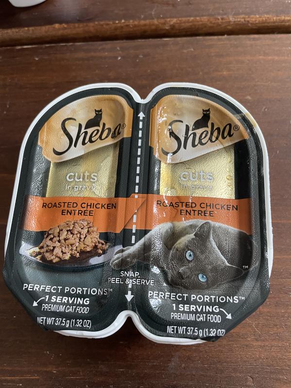 SHEBA Perfect Portions Grain Free Roasted Chicken Gourmet Salmon Tender Turkey Cuts in Gravy Variety