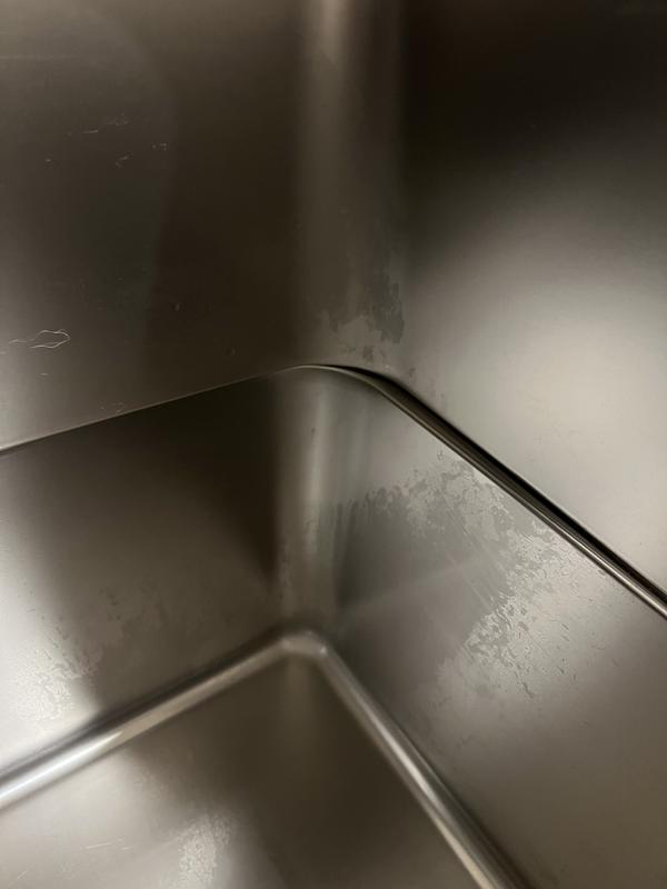 Stains on the interior.