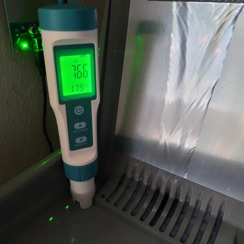 pH of Catwater after it's been in the fountain for a week