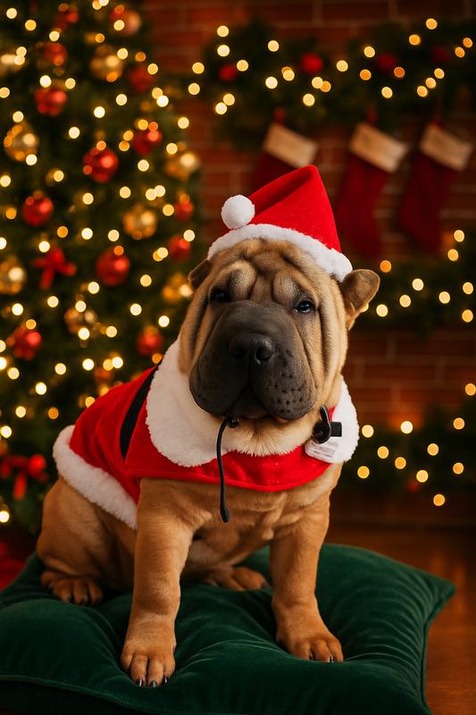 Louie- Shar Pei Santa