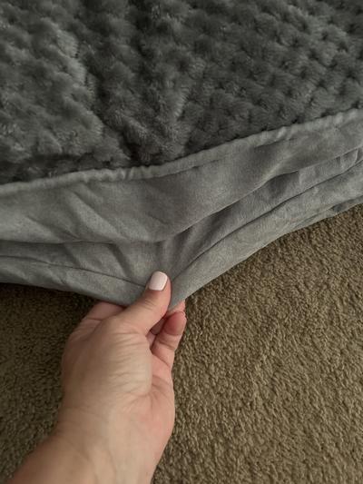 you could add another whole cushion to fill the lining