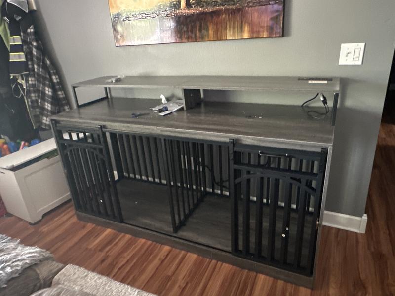 Wooflex Dog Crate Furniture with Large Metal Kennel