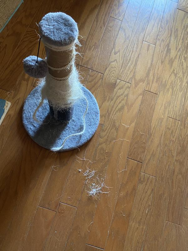 FRISCO 21in Sisal Cat Scratching Post with Toy & Groomer, 2 count