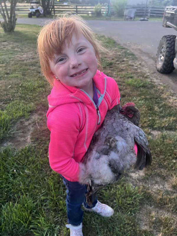 She loves her chickens