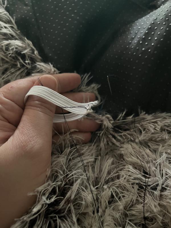 I used the extra elastic and made two loops that were missing