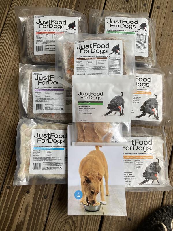 JUSTFOODFORDOGS Sampler Variety Box Frozen Human-Grade Fresh Dog Food ...