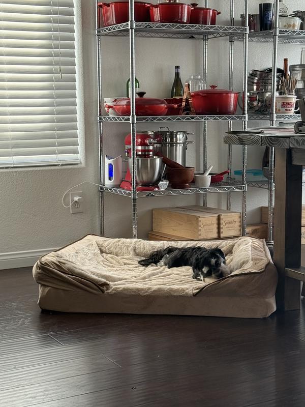 FurHaven Velvet Waves Perfect Comfort Orthopedic Sofa Cat & Dog Bed