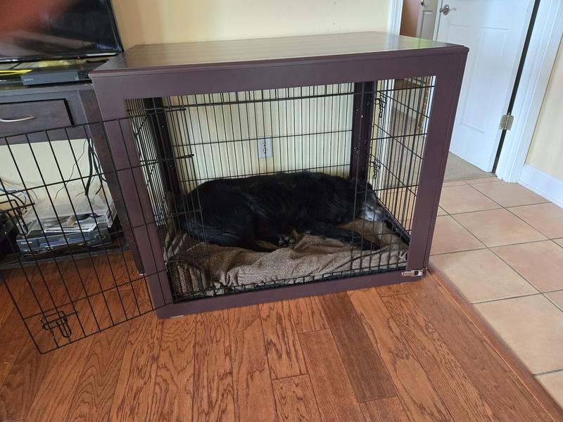 Out of Stock FRISCO Double Door Furniture Style Dog Crate, Brown