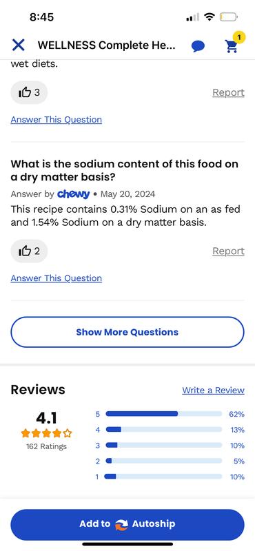 High sodium