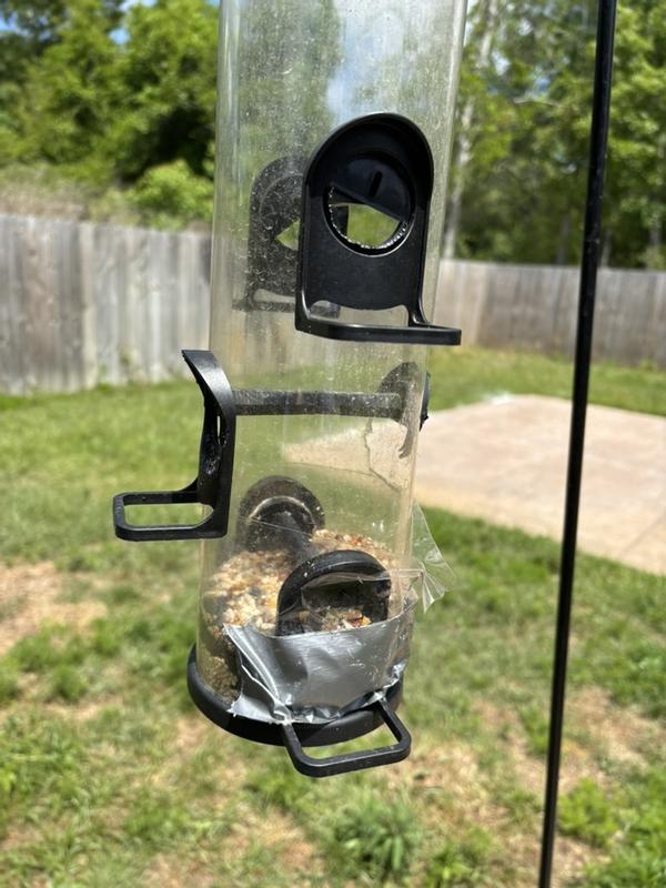 Squirrels LOVE the material this is made of and eat the feeder.