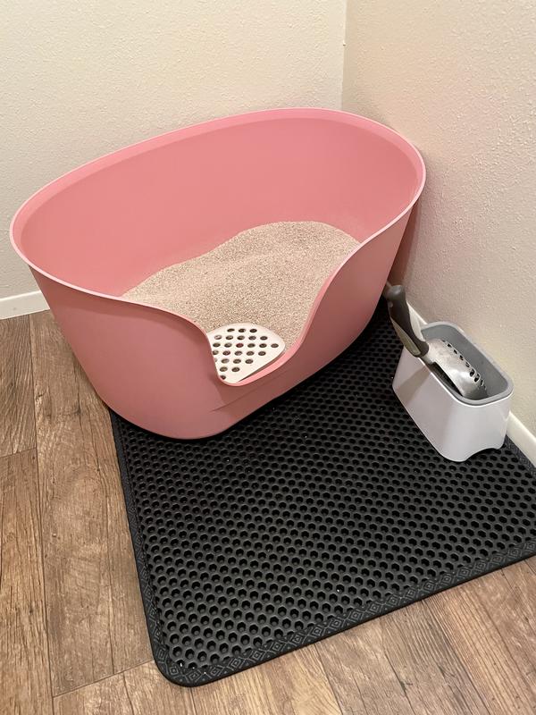 Heeyoo Cat Litter Mat, Large Kitty Litter Box Mat 47 x 35 Inches, Litter  Trapping Mat with Waterproof and Non-Slip Backing, Keep Floors Clean, Soft  on