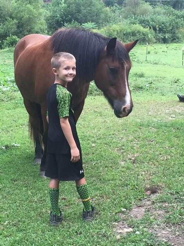 Thunder is 30 yrs old. Been the best horse ❤️