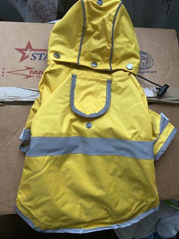 FRISCO Lightweight Deluxe Reflective Dog Raincoat, Large