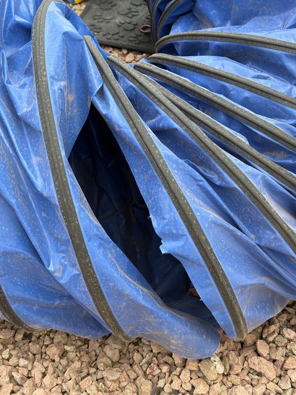 1/3 of the tunnel tore in a single spot