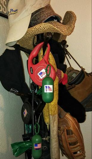 Shower curtain clips to attach to leash