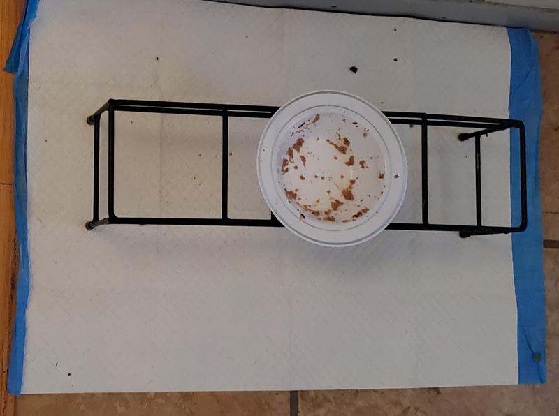 large pad, I call small, under food bowl