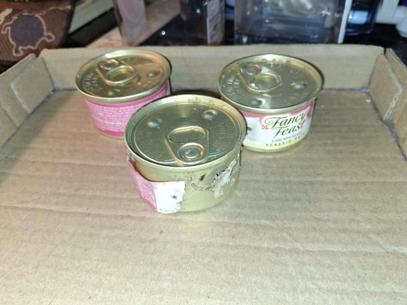 Cans from the damaged case