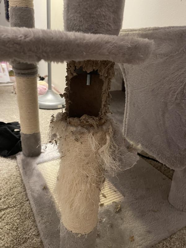 Sissel rope not high enough. Pillar about to collapse