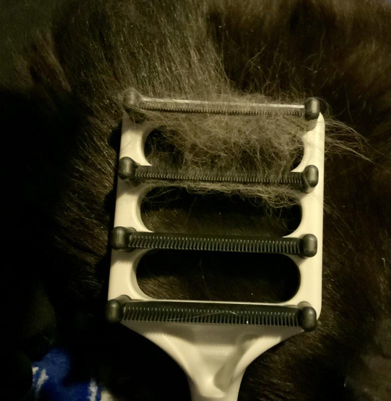 You can see that the top edge pulled out the most hair, with only a little on the 3rd and 4th edges