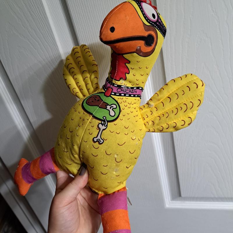 Suspicious chicken 2024 dog toy