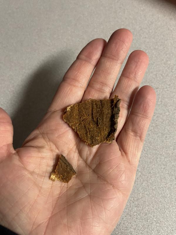 Breaks into smaller pieces.