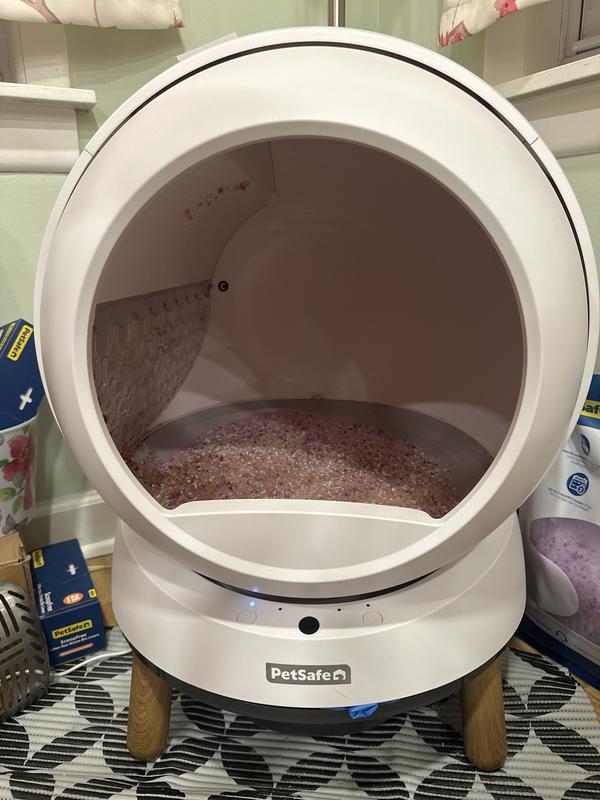 Litter box with 12 day old Crystal Litter (2 cats)