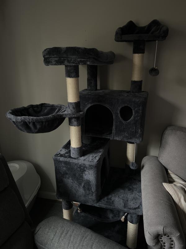 YAHEETECH Multi-Level 64.5-in Cat Tree, Dark Gray - Chewy.com