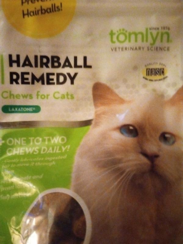 TOMLYN Laxatone Chicken Flavored Soft Chews Hairball Control Supplement for  Cats, 60 count 