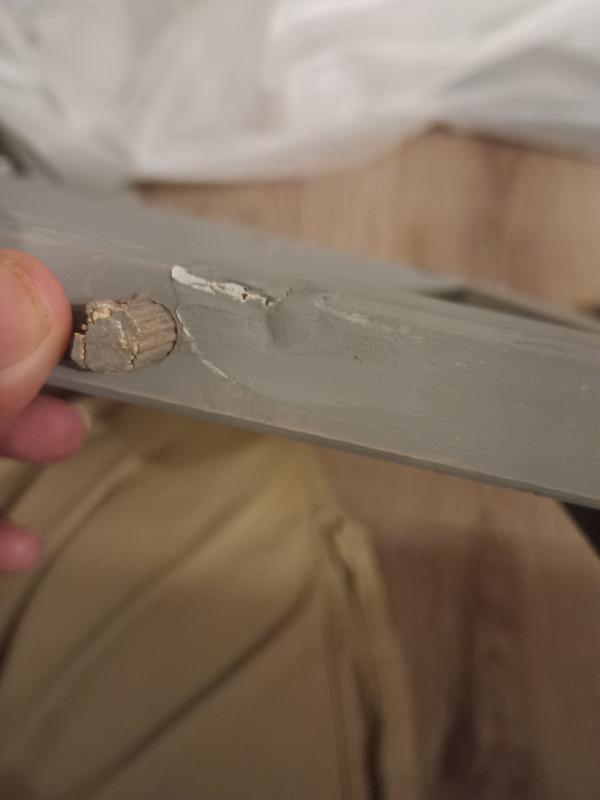 Painted over chipped thing by whoever built it