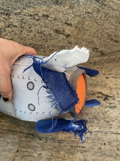 Frisco Ballistic Nylon Plush Squeaky Great White Shark Dog Toy